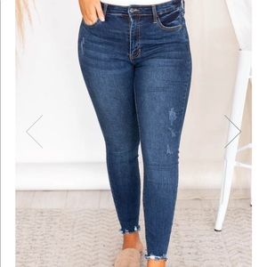 High rise ankle skinny Jean
